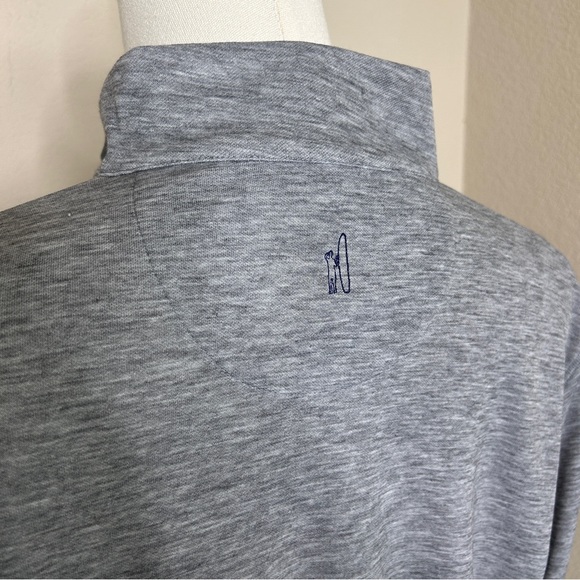 NWT Johnnie O Shirt Mens Large Gray Pullover 1/4 Zip Lightweight Mock Neck - Picture 6 of 7